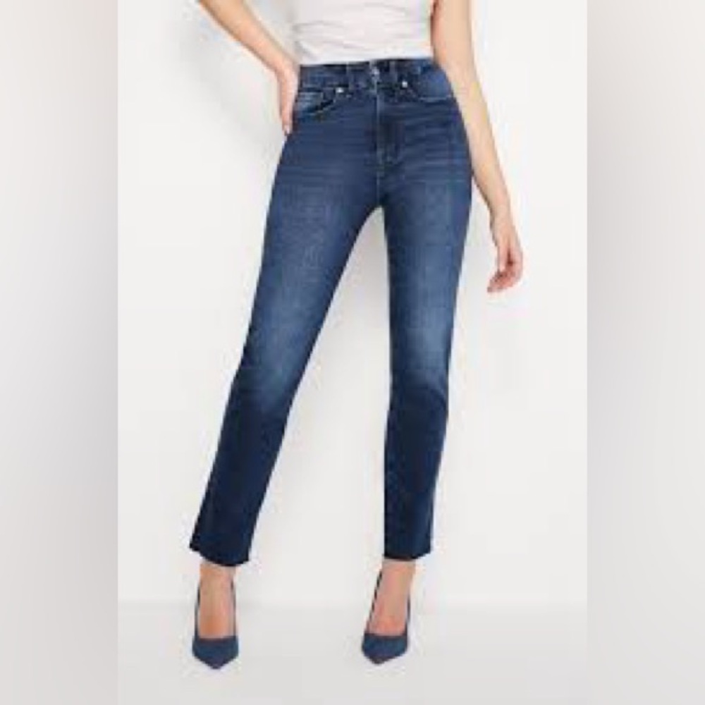 Good American Dark Blue skinny stretchy jeans women’s size 12/31